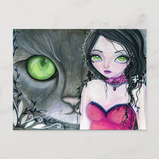 Les yeux verts - Carte postale (Devant)