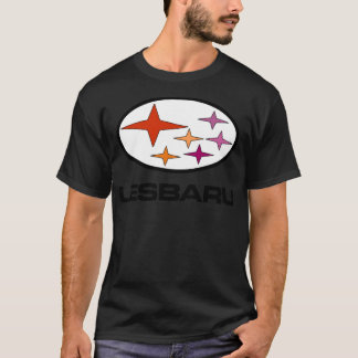 Lesbaru - Lesbian Car Logo Sticker T-Shirt