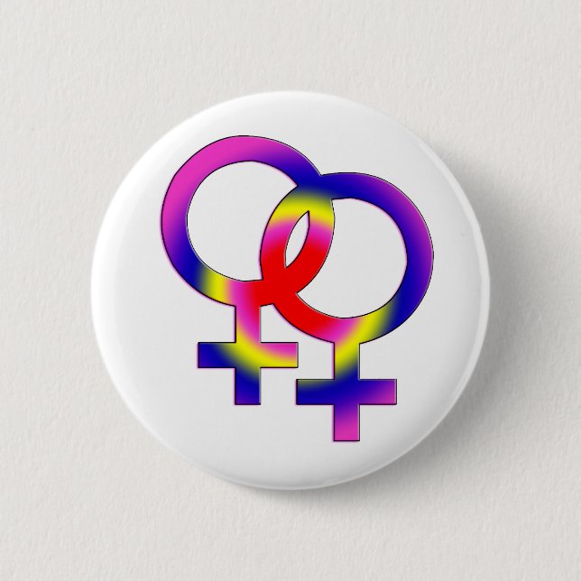 lesbian 2 inch round button (Front)