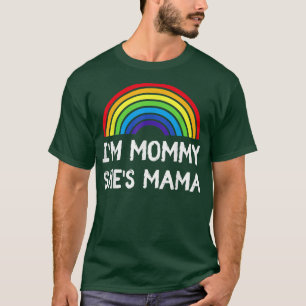 Lesbian 2 Moms Gay LGBT Mothers Day T-Shirt