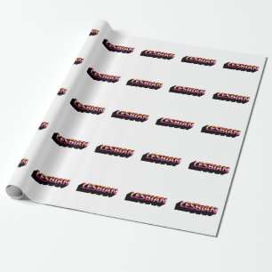 LESBIAN 3D Flag Wrapping Paper