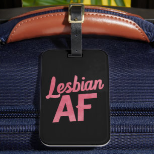 Lesbian AF Flower LGBT Pride Gay Love Parade Luggage Tag