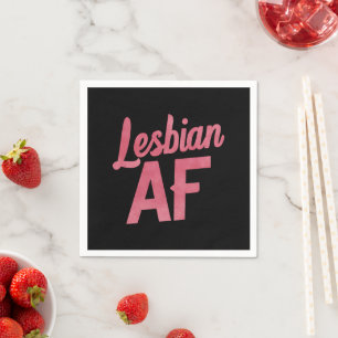 Lesbian AF Flower LGBT Pride Gay Love Parade Napkin
