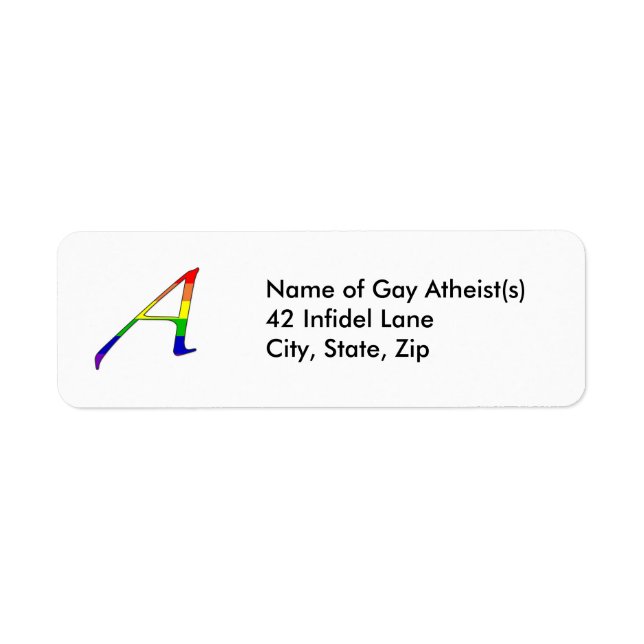 Lesbian and Gay Pride "Scarlet" Letter A Labels (Front)