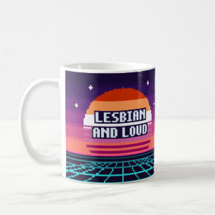 Lesbian And Loud Pride Pixel Mug