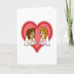 Lesbian Bi-Racial Couple Card