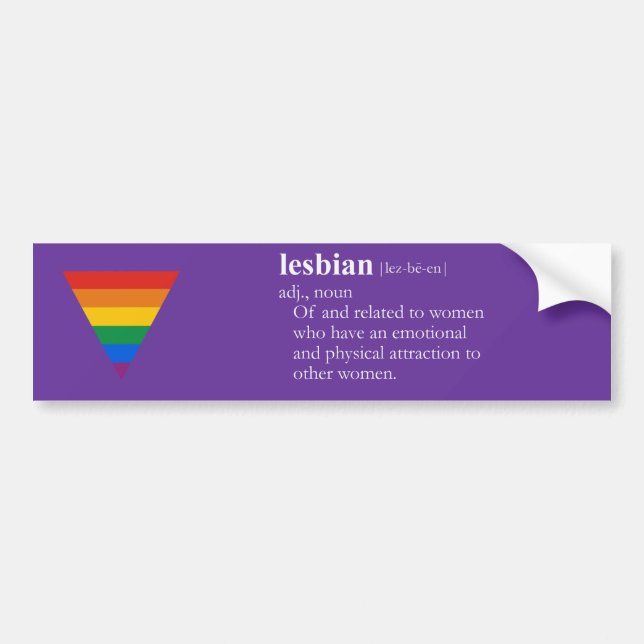 LESBIAN BUMPER STICKER (Front)
