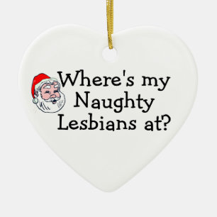 Lesbian Christmas Ceramic Ornament