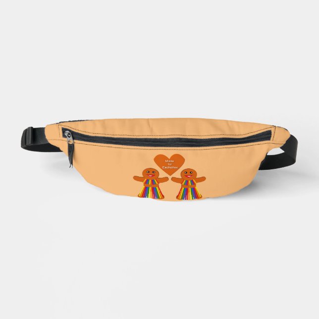 Lesbian Christmas Gingerbread Ladies Couple Fanny Pack (Front)