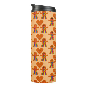 Lesbian Christmas Gingerbread Ladies Couple Thermal Tumbler