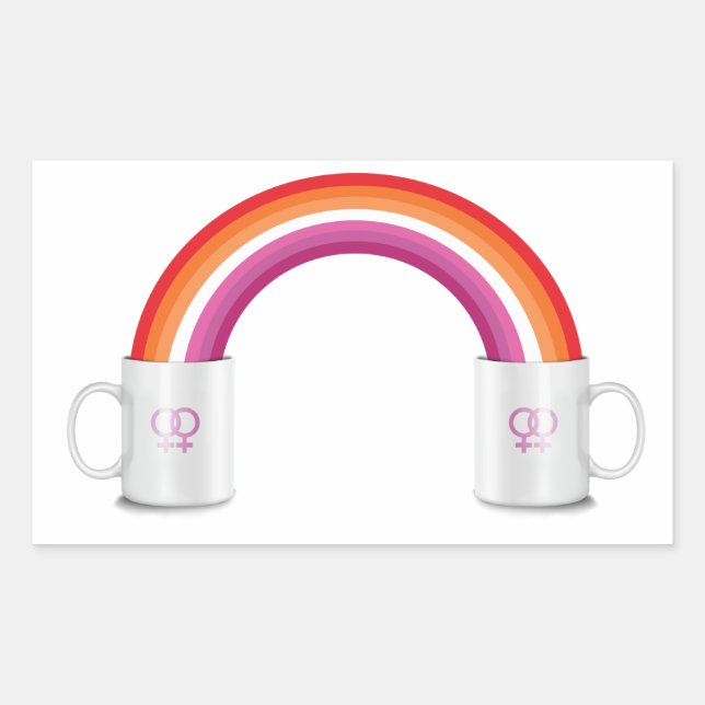 LESBIAN COFFEE DATE T-Shirt Sticker (Front)