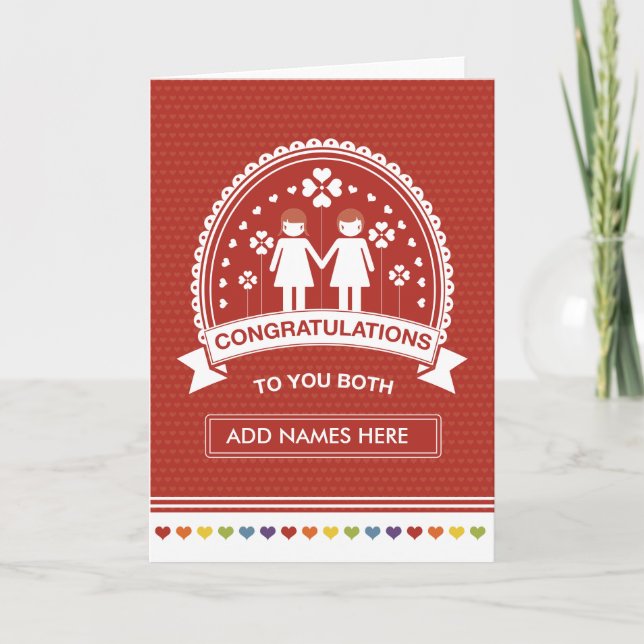 Lesbian Couple | Congratulations Card (Front)