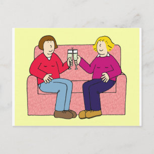 Lesbian Couple Congratulations. Postcard