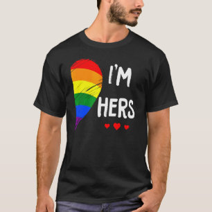 Lesbian Couple Heart I'm Hers Matching Gay Lgbt Pr T-Shirt