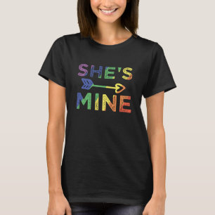 Lesbian Couple She's Mine Matching LGBT Pride T-Shirt