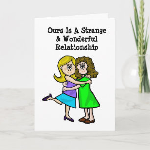 Lesbian Couple Strange & Wonderful Greeting Card