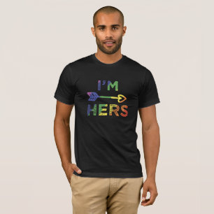 Lesbian Couples I'm Hers Matching LGBT Pride T-Shirt