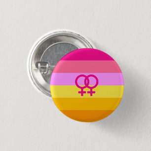 Lesbian Dawn Pride WLW 1 Inch Round Button