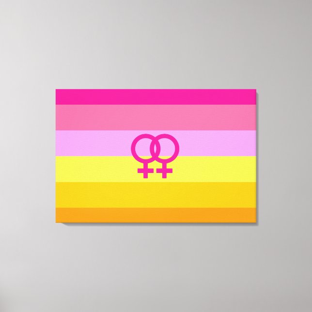 Lesbian Dawn Pride WLW Canvas Print (Front)