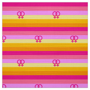 Lesbian Dawn Pride WLW Fabric