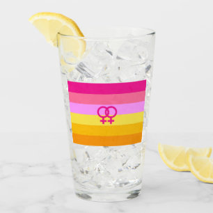 Lesbian Dawn Pride WLW Glass