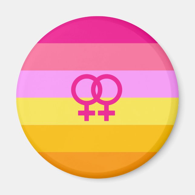 Lesbian Dawn Pride WLW Magnet (Front)