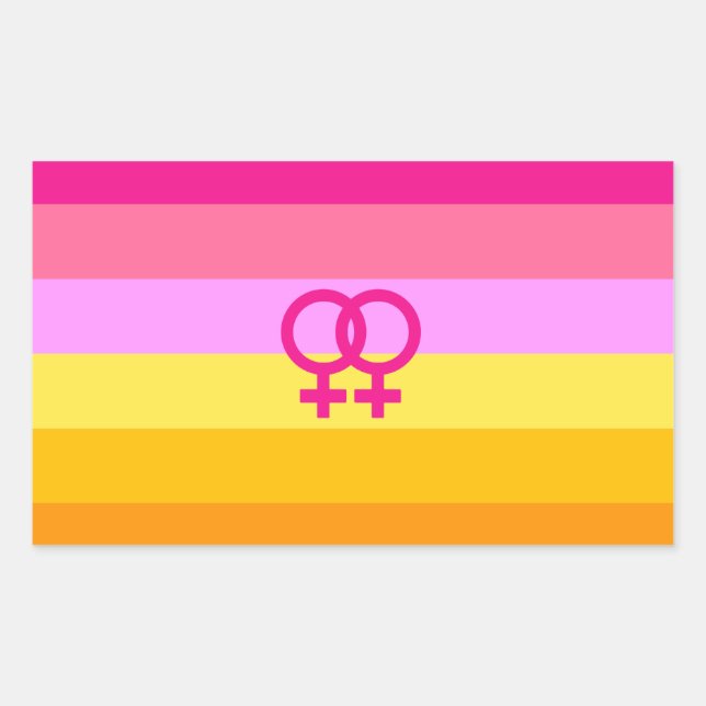 Lesbian Dawn Pride WLW Sticker (Front)