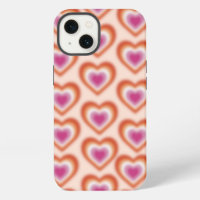 Lesbian flag colours with blurred heart