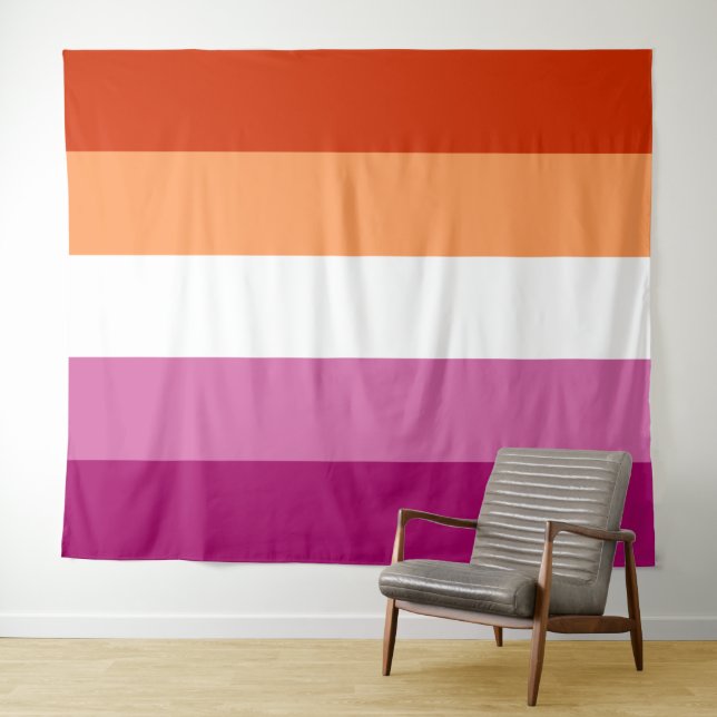 Lesbian Flag Extra Large LGBT Tapestry (In Situ (Horizontal))