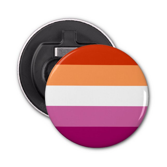 Lesbian Flag LGBT Bottle Opener (Front)