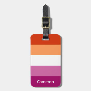 Lesbian Flag Personalized Luggage Tag