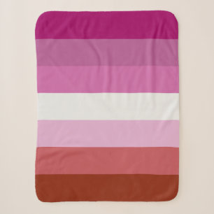 Lesbian Flag Sherpa Blanket