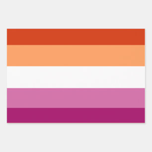 Lesbian Flag Wrapping Paper Sheet