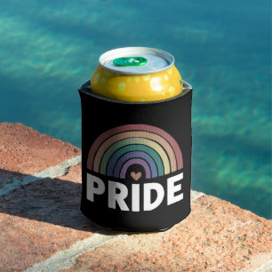 Lesbian Funny LGBT Gay Pride Rainbow  Can Cooler