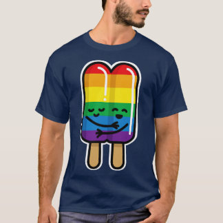 Lesbian Gay couple popsicle Rainbow LGBT love 1 T-Shirt