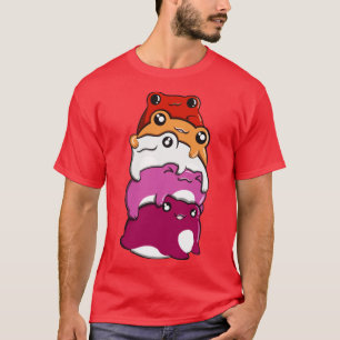 Lesbian Gay Pride Frog Pile Lesbian Gay Gay Flag C T-Shirt