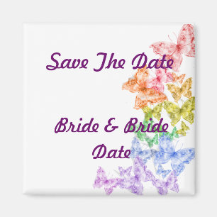 Lesbian Gay Save the Date Mariage Magnets
