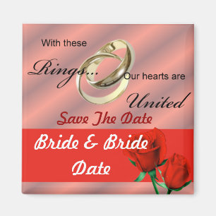 Lesbian Gay Save the Date Mariage Magnets