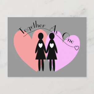 Lesbian Gifts "Together As One" Postcard