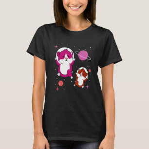 Lesbian Hamster In Space Lesbian Pride T-Shirt