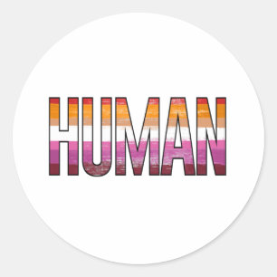 Lesbian Human Classic Round Sticker