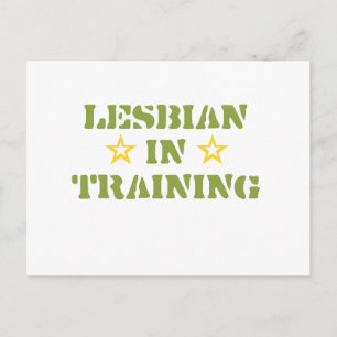 LESBIAN IN TRAINING POSTCARD