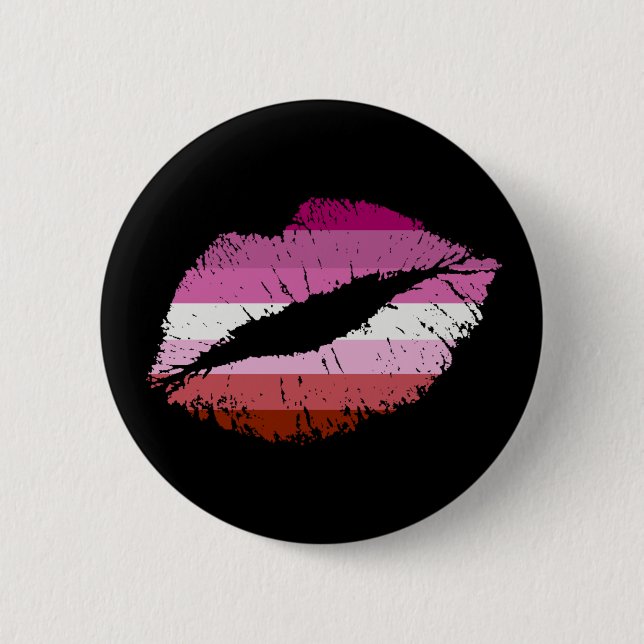 Lesbian Kiss 2 Inch Round Button (Front)