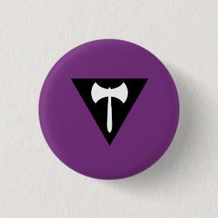 Lesbian Labrys Pride Flag 1 Inch Round Button