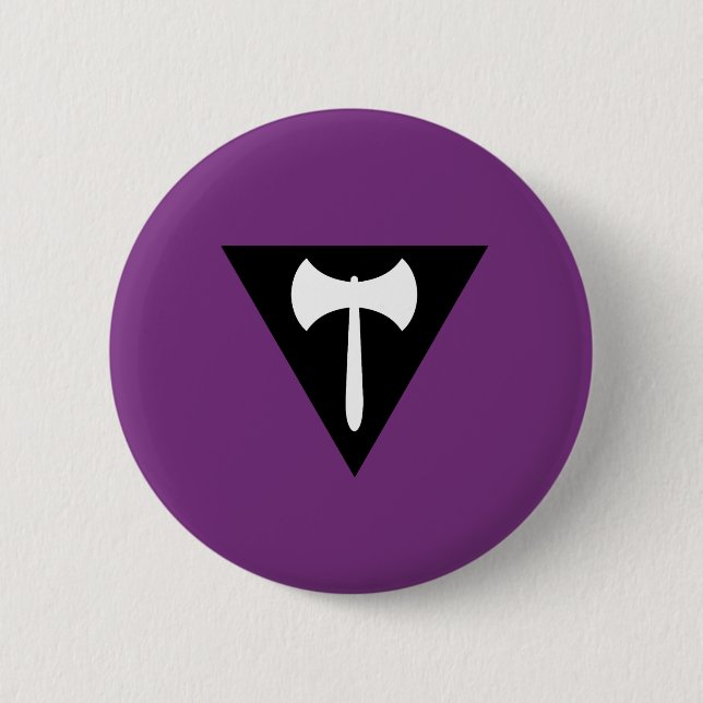 Lesbian Labrys Pride Flag 2 Inch Round Button (Front)