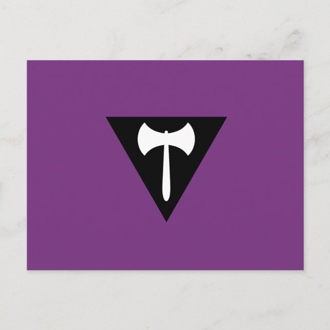 Lesbian Labrys Pride Flag Postcard (Front)