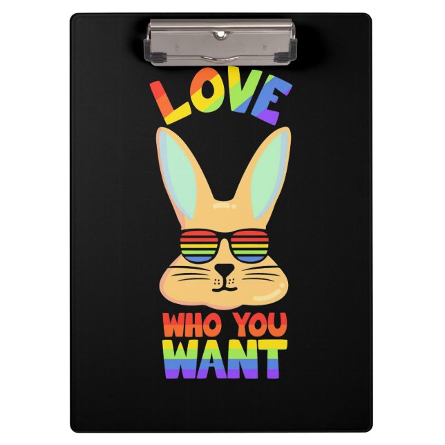 Lesbian LGBT Rabbit Clipboard (Front)