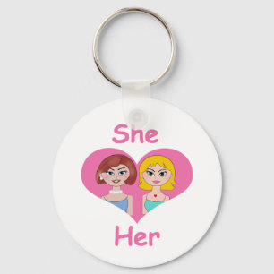 Lesbian Love Keychain