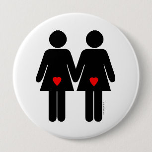 Lesbian Lovers 4 Inch Round Button
