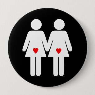 Lesbian Lovers - 4 Inch Round Button